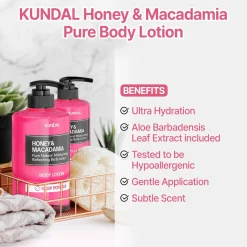 Honey & Macadamia Pure Body Lotion Amber Vanilla Körperlotion|Everything Shower