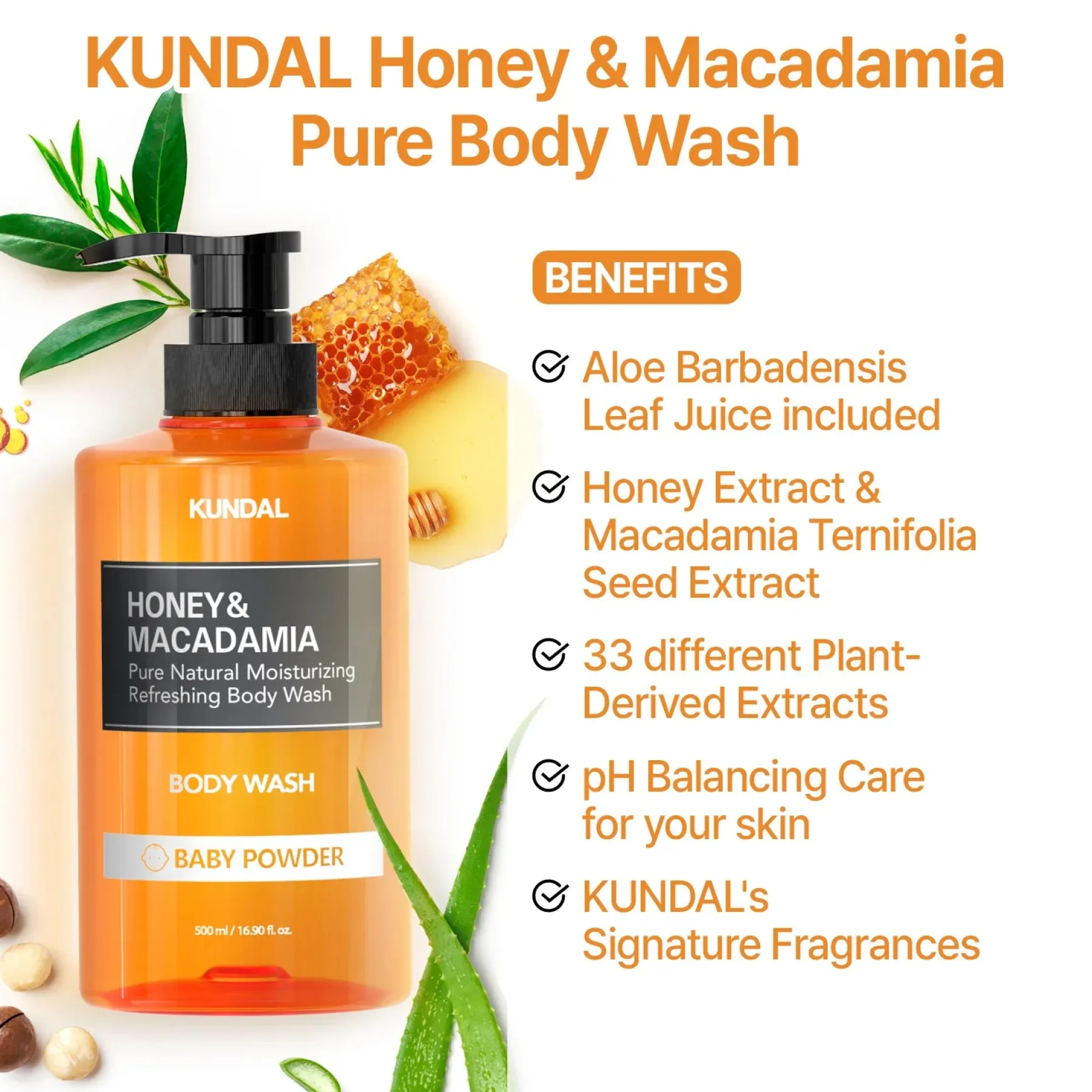 Sale Honey & Macadamia Pure Body Wash Cherry Blossom Alle Korean Skincare|Duschgel