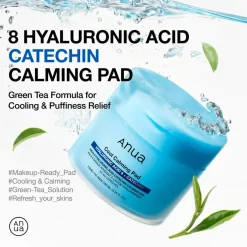 8 Hyaluronic Acid Catechin Calming Pad Hauptzutat|Toner Pads