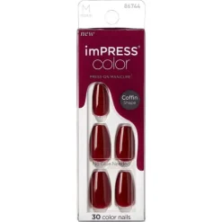 Clearance Impress Color Press-On Nails Coffin Winery in NYC Künstliche Nägel