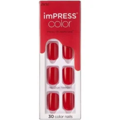 Best Impress Color Press-On Nails Short Reddy Or Not Künstliche Nägel