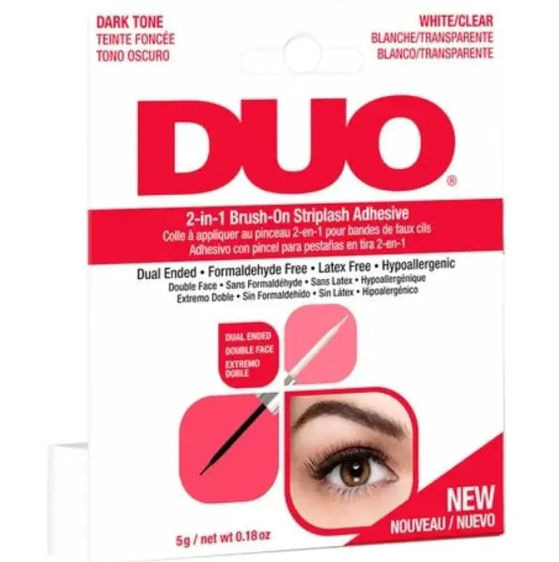Clearance 2-in-1 Brush-On Striplash Adhesive Künstliche Wimpern