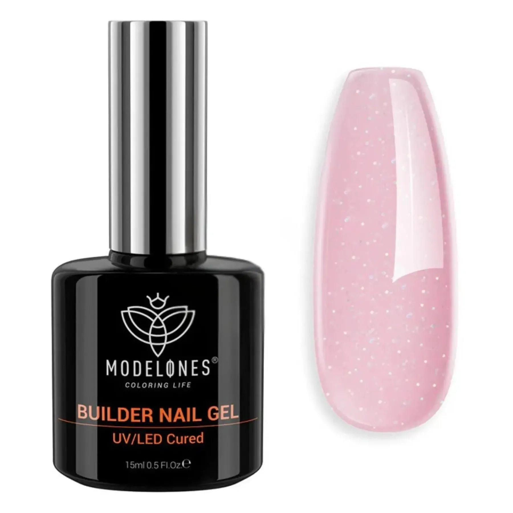 Clearance 8-in-1 Builder Nail Gel Nude Pink Glitter 4. Builder Gels|Veganer Nagellack