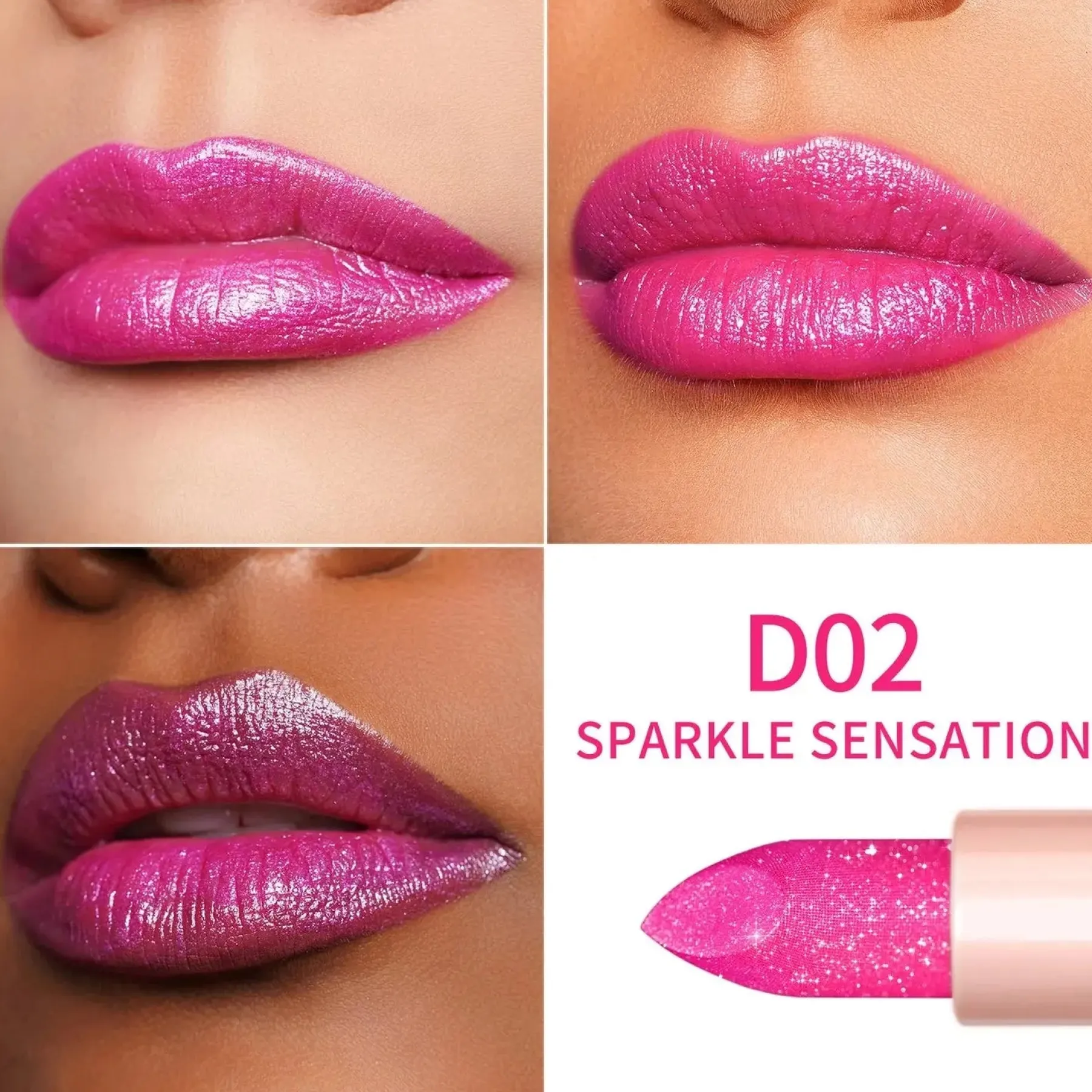 Infinity Moisture Shine Lipstick D02 Sparkle Sensation Lippenstift|Veganer Lippenstifte