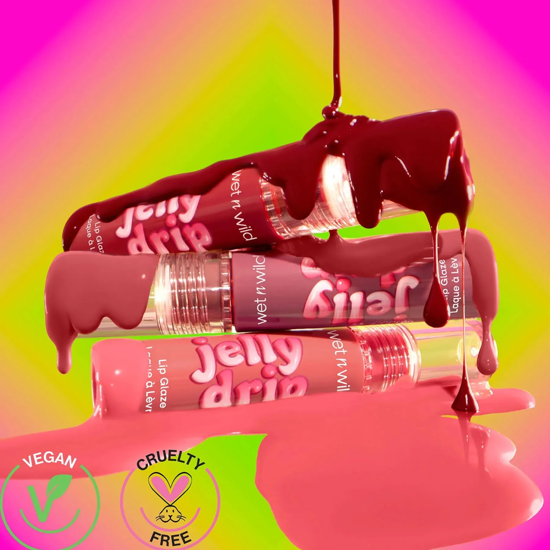 Hot Jelly Drip Lip Glaze Rasberry Crush Lipgloss|Veganer Lipgloss