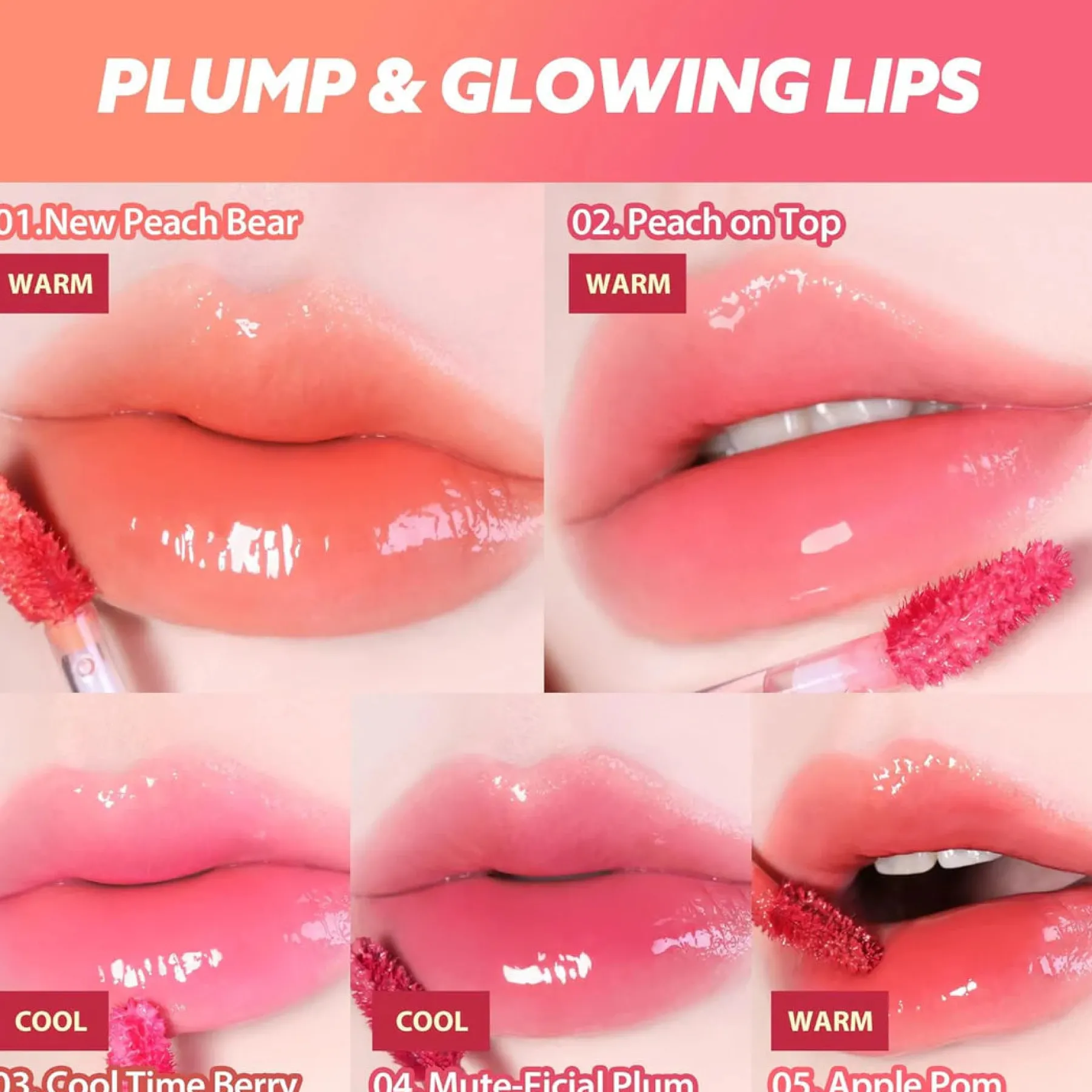 Best Jelly Fit Tinted Glow Tint 01 New Peach Bear Lipgloss|Veganer Lipgloss