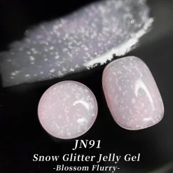Discount Jelly Nude Snow Glitter Gel JN91 Veganer Nagellack|Hema-Frei