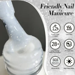 Sale Jelly Nude Snow Glitter Gel JN90 Veganer Nagellack|Hema-Frei