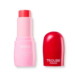 New Jinkie Stick Cream Blush Cheer Up Hot Pink Rouge