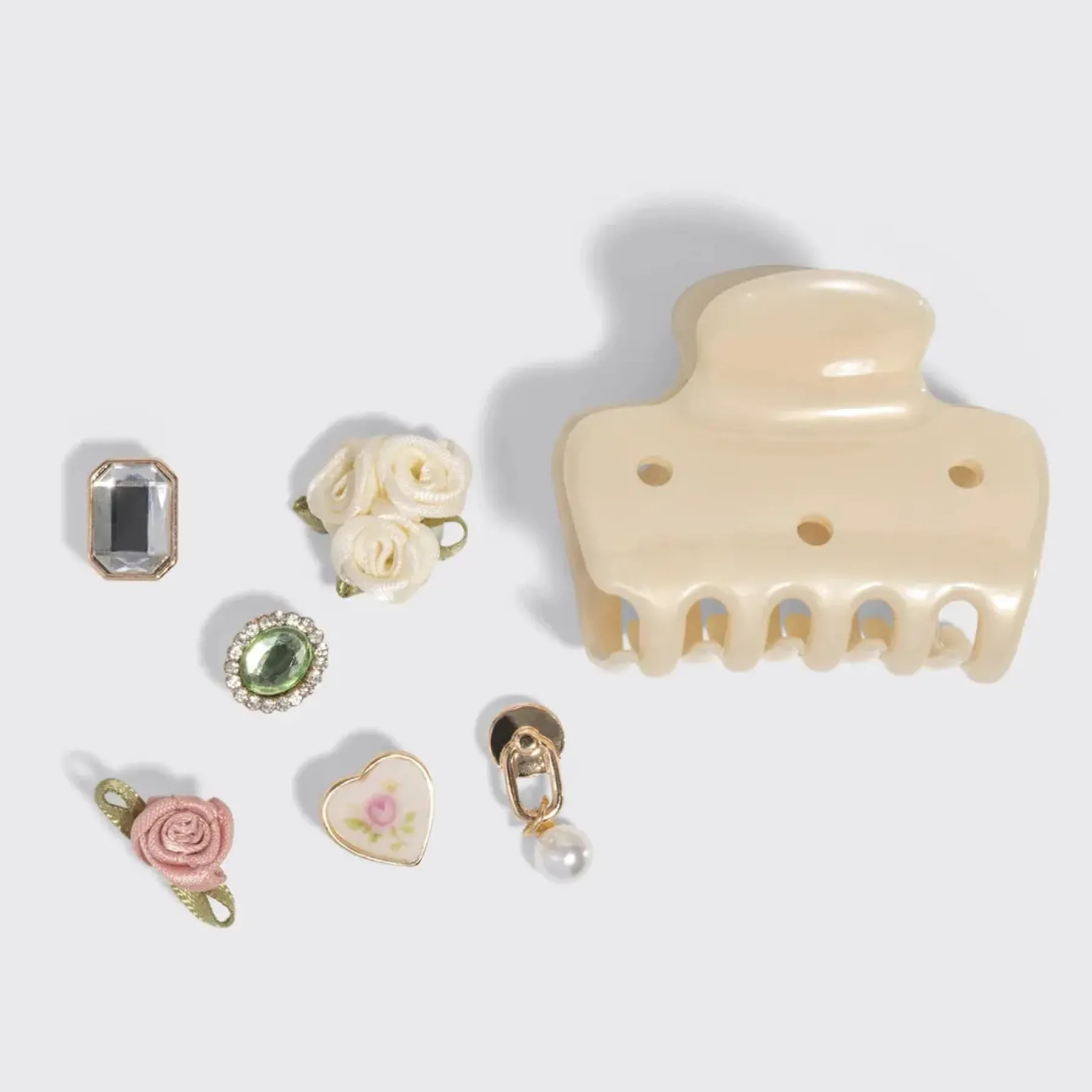 Pop Charms & Cloud Clip Set Pearlized Cream Haarpflege-Routinen & Sets|Haarspangen & -Clips