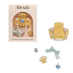 New pop Cloud Clip 7pc Set Coastal Cottage Butter Yellow Haarpflege-Routinen & Sets|Haarspangen & -Clips