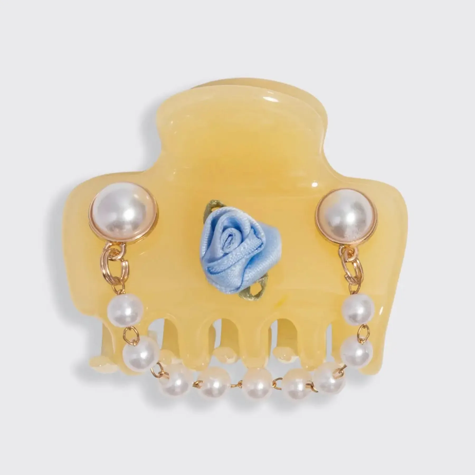 New pop Cloud Clip 7pc Set Coastal Cottage Butter Yellow Haarpflege-Routinen & Sets|Haarspangen & -Clips