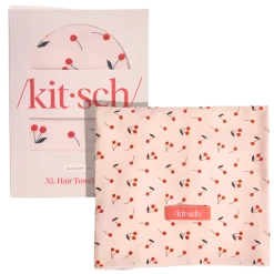 Best XL Hair Towel Wrap Cherry Print Haarhandtücher|Healthy Hair Methode
