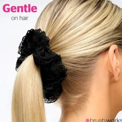 Outlet Lace Scrunchies Black & White Haargummis
