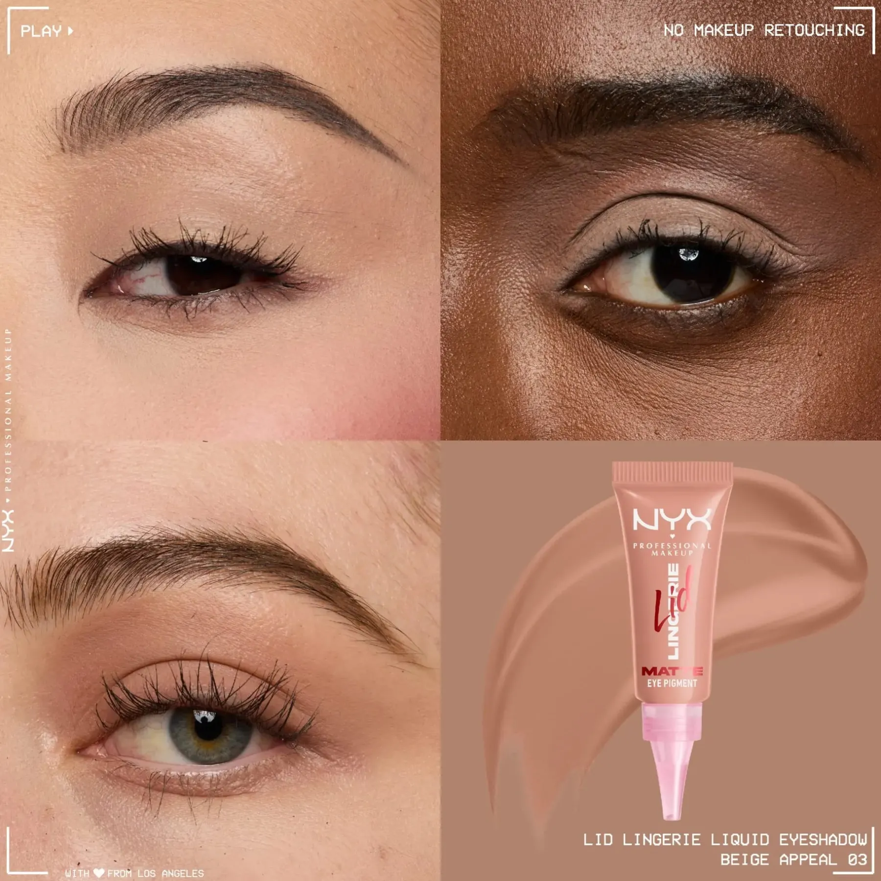 New Lid Lingerie Cream Eye Pigment 03 Beige Appeal Lidschatten|Vegane Lidschatten