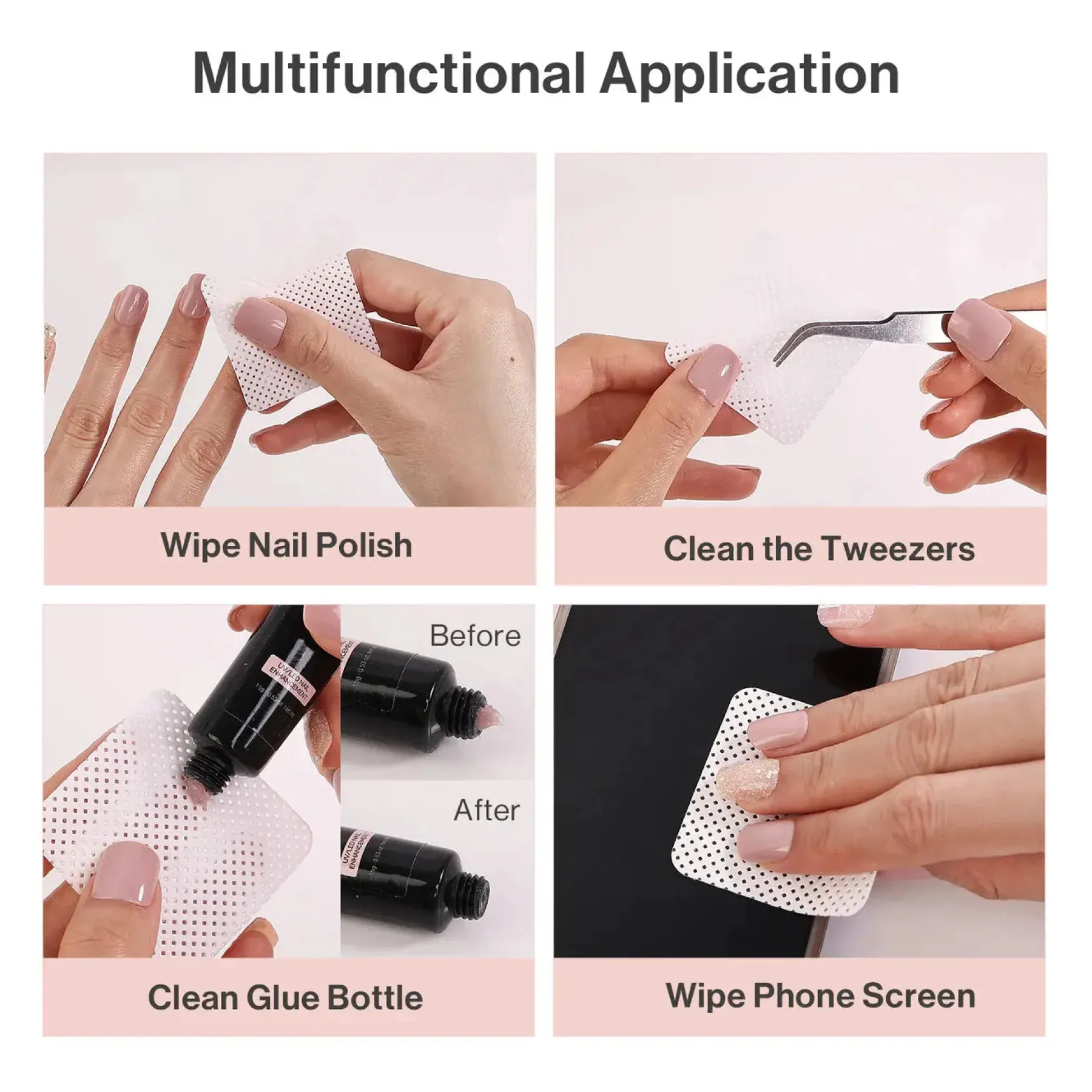 Online Lint Free Nail Wipes 1050Pcs 7. Plaklaag Verwijderen
