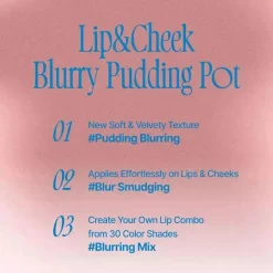 New Lip & Cheek Blurry Pudding Pot BS01 Cool Korean Makeup|Korean Makeup