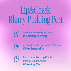 Lip & Cheek Blurry Pudding Pot MV03 Baddie Lippenstift|Korean Makeup