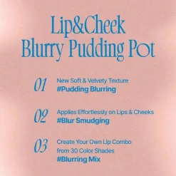 Hot Lip & Cheek Blurry Pudding Pot RS03 Faded Korean Makeup|Korean Makeup