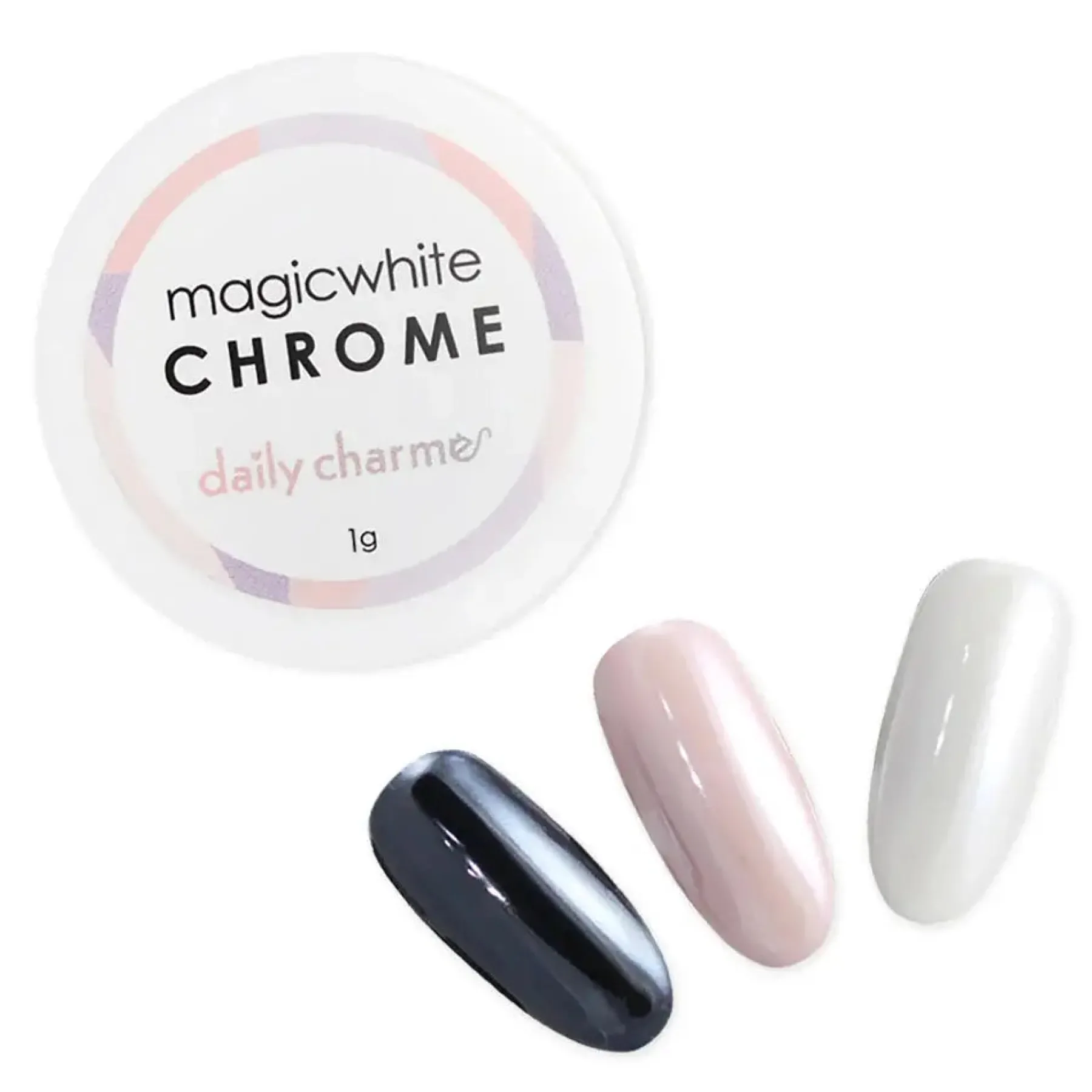 Magic White Chrome Powder Nagelkunst