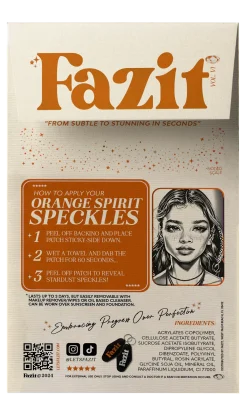 Online Makeup Patches Orange Spirit Speckles Face Jewels