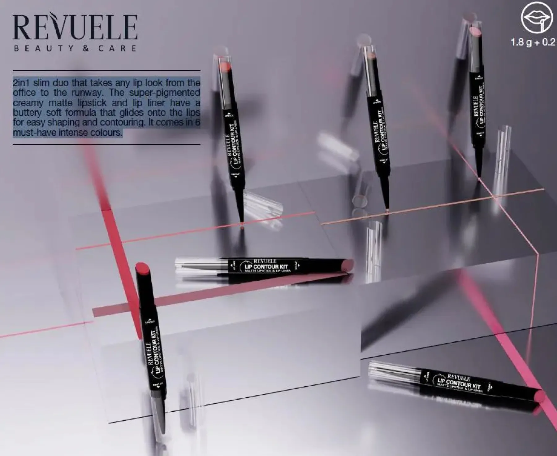 Sale Matte Lipstick & Lip Liner 04 Rose Makeup Sets|Lippenstift