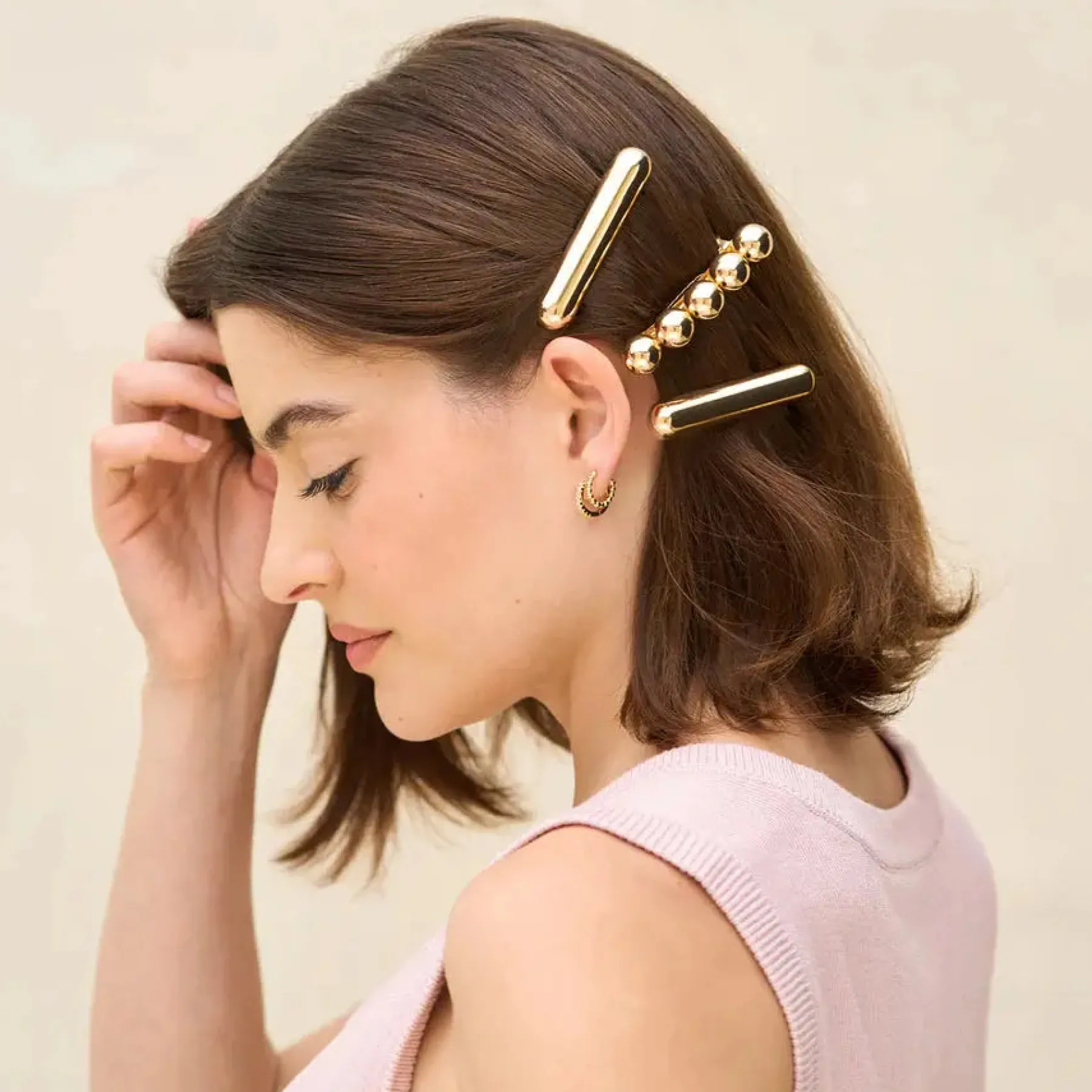 Outlet Metal Barrettes Gold Haarspangen & -Clips