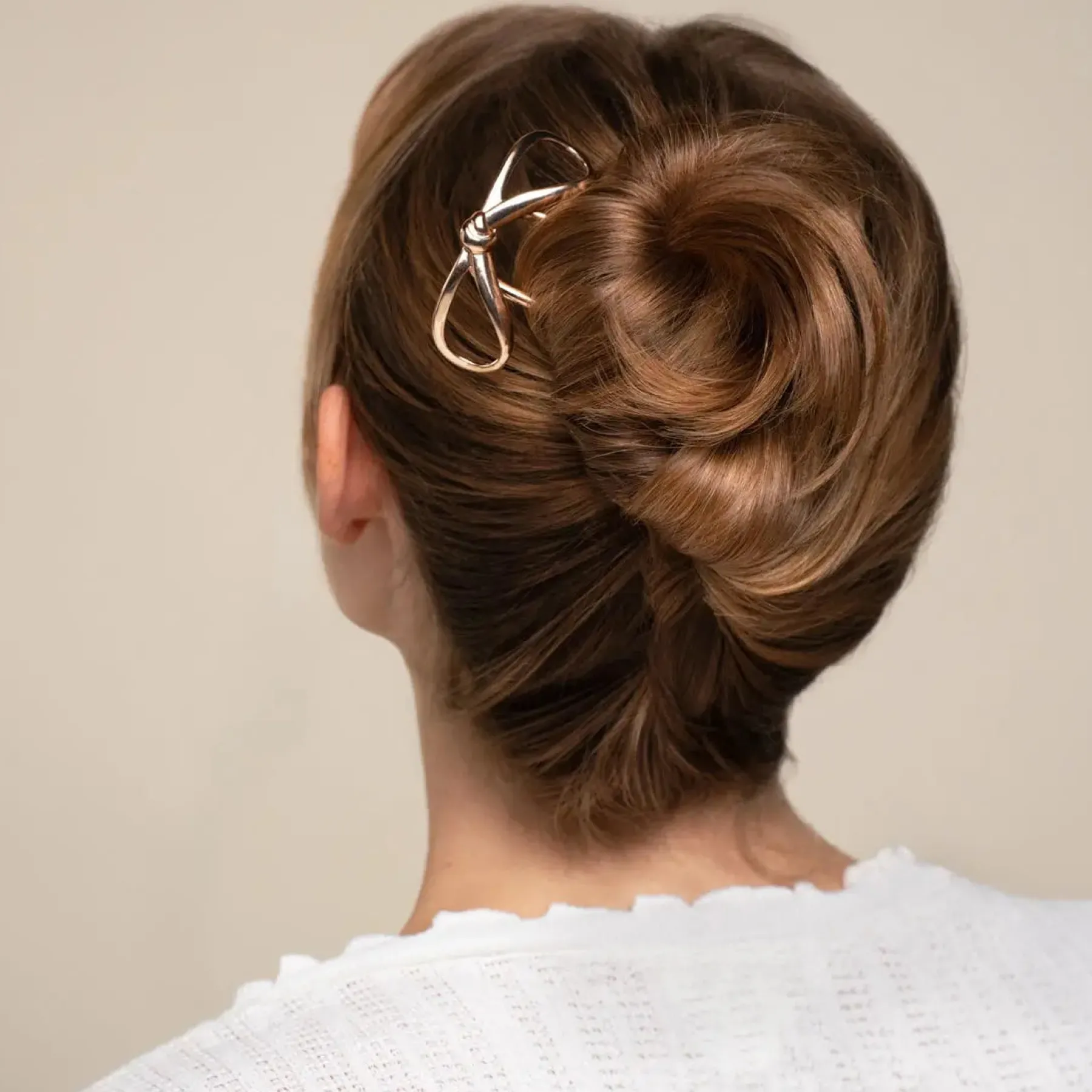 Metal Bow French Hair Pin Gold Haarspangen & -Clips