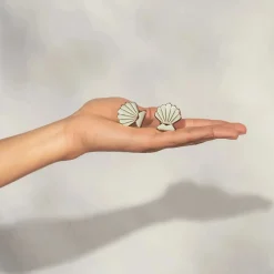 Sale Metal Clam Shell Hair Clip 2pc Set Gold & Pearlized Cream Haarpflege-Routinen & Sets|Haarspangen & -Clips