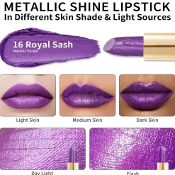 Metallic Shine Lipstick 16 Royal Sash Lippenstift|Veganer Lippenstifte