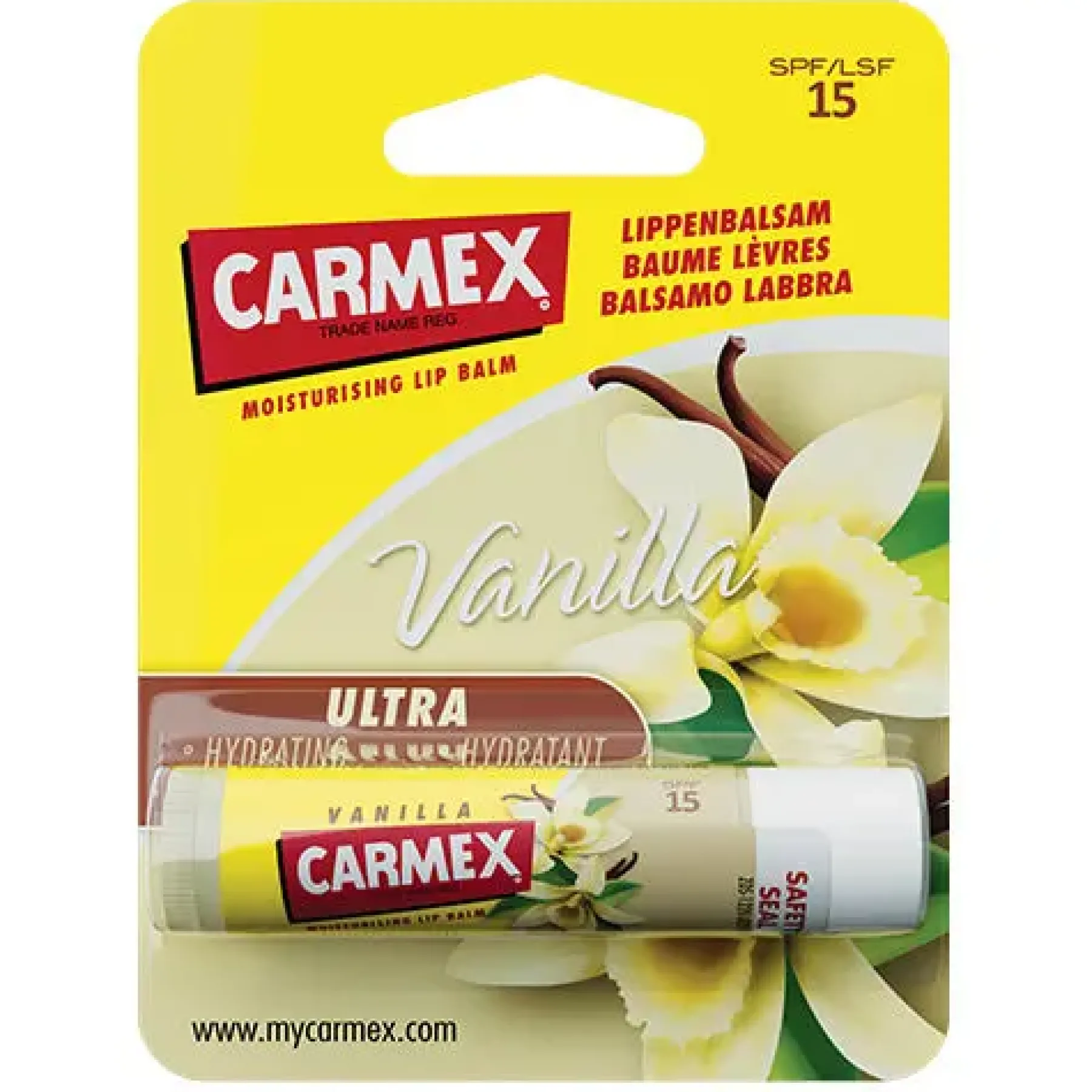 New Moisturizing Lip Balm Classic Stick Vanilla SPF15 Spf|Spf Lippenbalsam