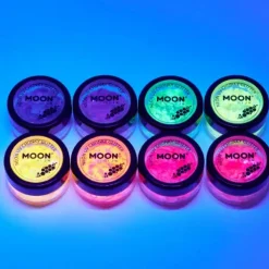 New Moon Glitter Neon UV Chunky Glitter Orange Glitzer