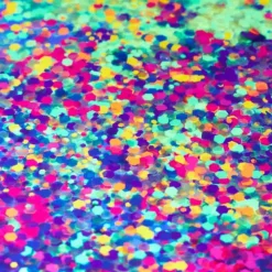 New Moon Glitter Neon UV Chunky Glitter Orange Glitzer