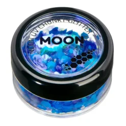 New Moon Glitter Neon UV Chunky Glitter Blue Glitzer