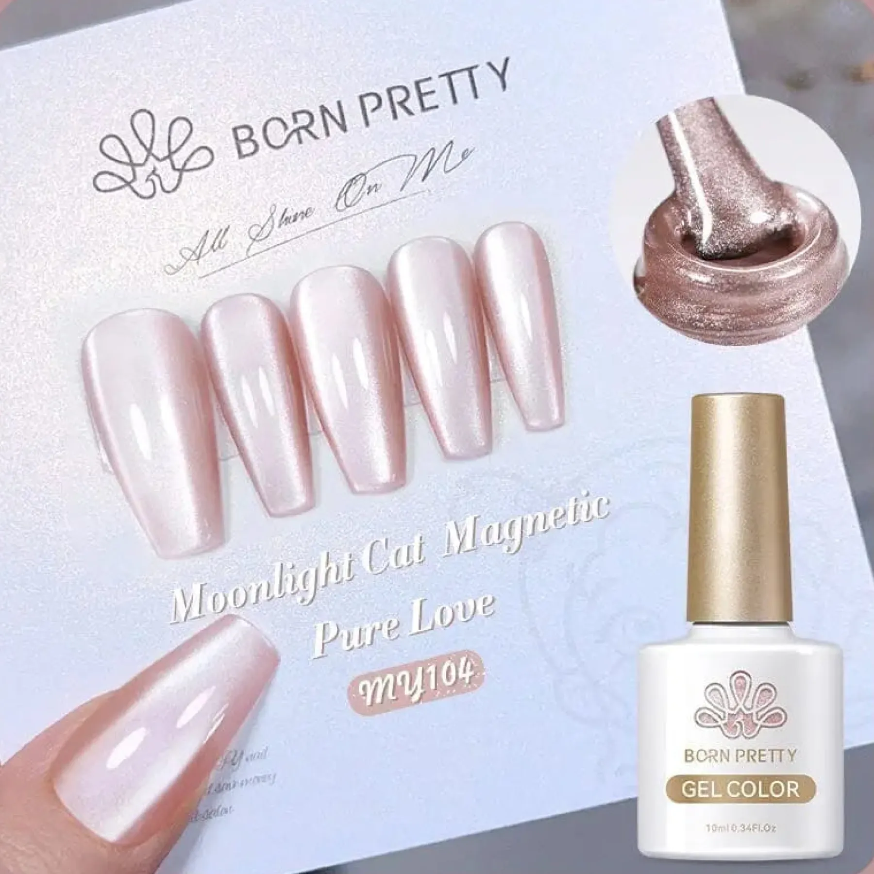 Hot Moonlight Cat Magnetic Gel MY104 Veganer Nagellack|Cat Eye Gellack