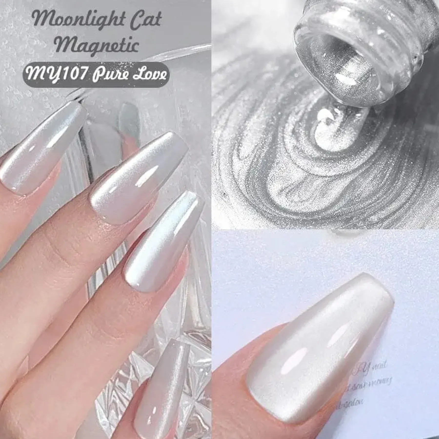 Best Moonlight Cat Magnetic Gel MY107 Veganer Nagellack|Cat Eye Gellack