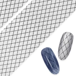 New Nail Art Foil Paper Fishnet Lace Black Nagelkunst