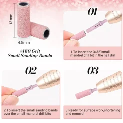 New Nail Drill Bits Small Sanding Bands 240 Grit 50 Pcs 1. Nagels Voorbereiden|1. Nagels Voorbereiden