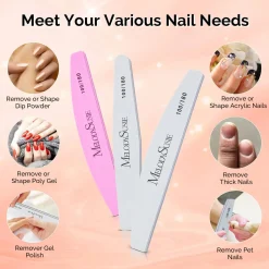 New Nail Files and Buffers Set 100/180 Grit 9Pcs 1. Nagels Voorbereiden|1. Nagels Voorbereiden