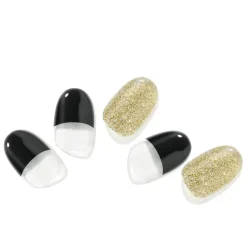 New Nail Strips Black French 3. Nail Wraps