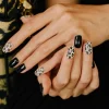 New Nail Strips Leopard Black 3. Nail Wraps