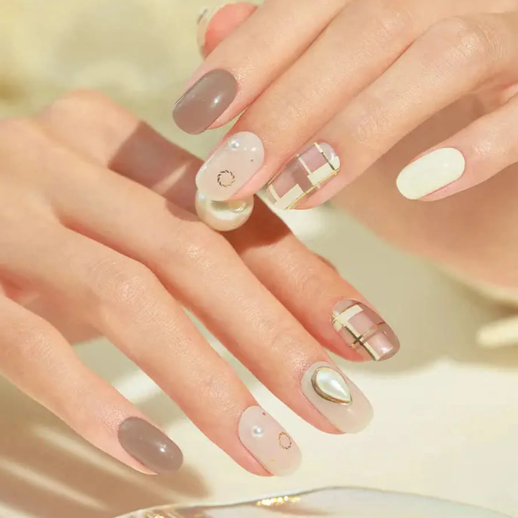 Clearance Nail Strips Pearl Locket 3. Nail Wraps