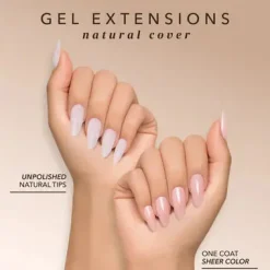 Online Natural Gel Extensions Almond Short Künstliche Nägel