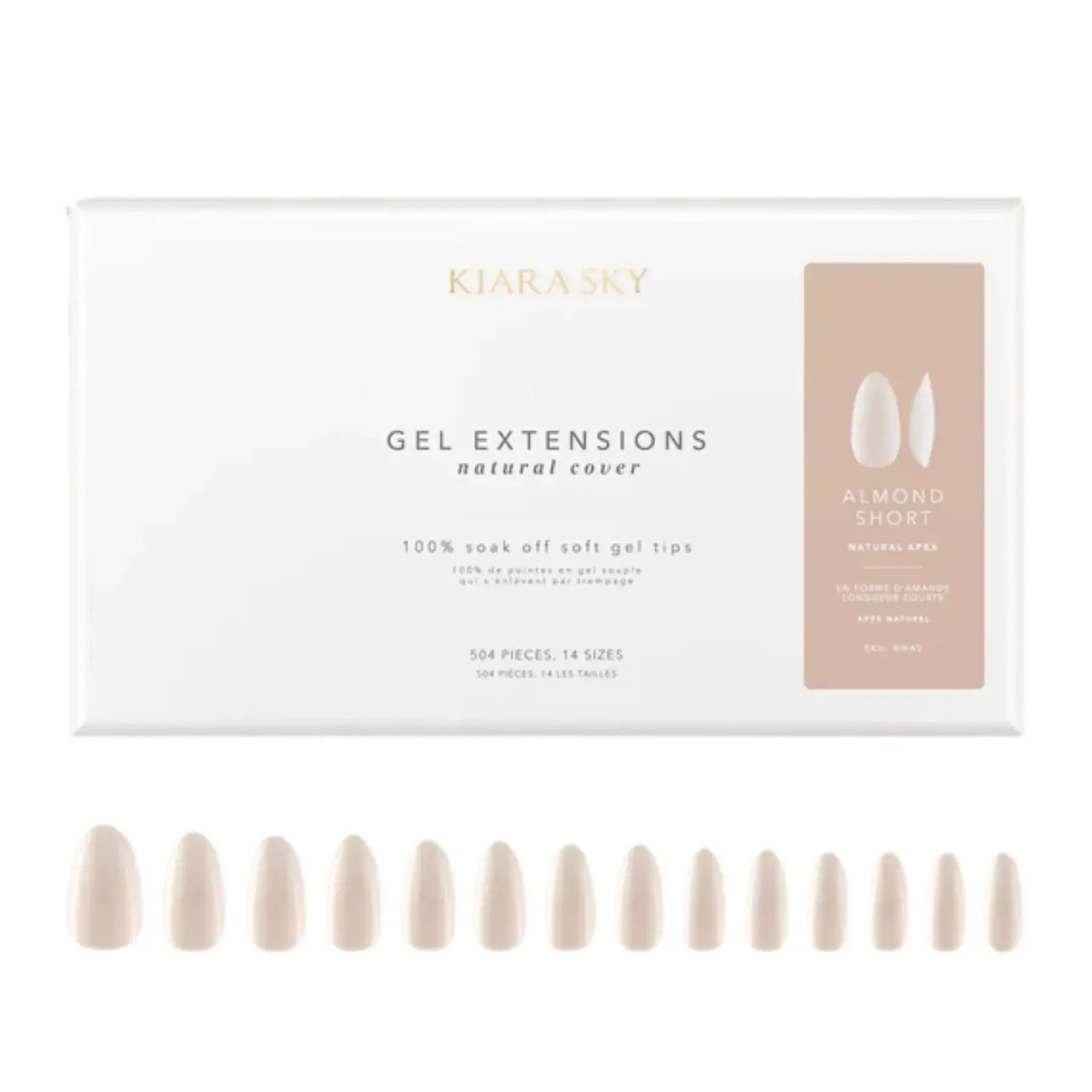 Online Natural Gel Extensions Almond Short Künstliche Nägel