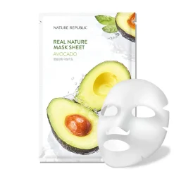 New Real Nature Sheet Mask Avocado Alle Korean Skincare|Gesichtsmasken
