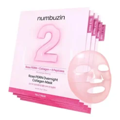Hot No.2 Rose PDRN Overnight Collagen Mask 4-Pack Alle Korean Skincare|Gesichtsmasken