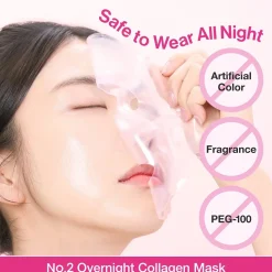 Hot No.2 Rose PDRN Overnight Collagen Mask 4-Pack Alle Korean Skincare|Gesichtsmasken