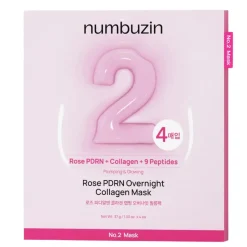 Hot No.2 Rose PDRN Overnight Collagen Mask 4-Pack Alle Korean Skincare|Gesichtsmasken