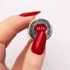 One Step 3in1 Glossy S575 Dark Red Veganer Nagellack|Hema-Frei