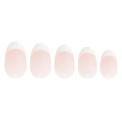 Sale Oval Bold French Acrylic Nails Künstliche Nägel